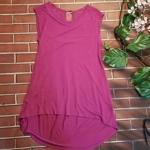Sleeveless knit tunic, small/med, high-low